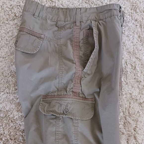 Falls Creek Men's Cargo Shorts Size 38 Taupe Beige 7 Pockets Hiking Fishing - Picture 5 of 9
